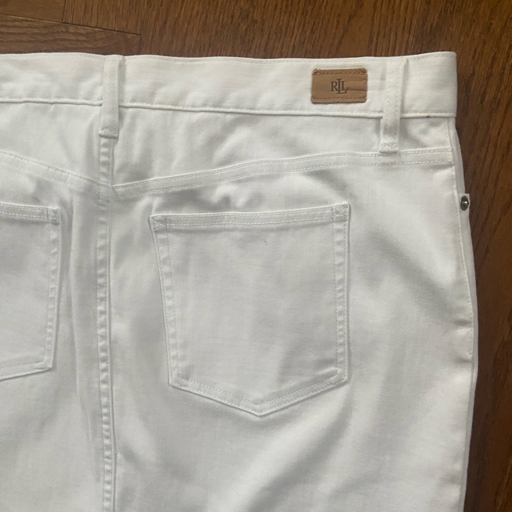 Lauren Ralph Lauren White Denim Pencil Skirt size 14 - Picture 2 of 4